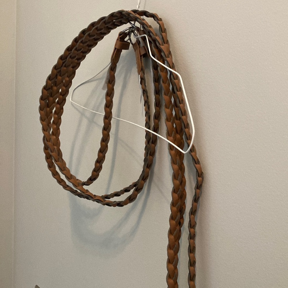 Tan faux leather belts